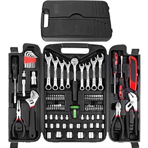 TLGREEN Set Attrezzi 95 pezzi Cassetta Attrezzi Completa con Custodia in Plastica, Kit di Attrezzi Riparazioni Quotidiane Fai da te Meccanica Strumenti, Valigia Utensili Portatile per Domestici, Ufficio, Auto