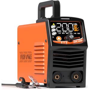 FEIFANKE Saldatrice Elettrodo ARC200 3 in 1 Saldatrice Inverter SYN IGBT 200A con il Display Digitale Del LED Saldatrice Portatile MMA Stick/Lift TIG/Avvio A Caldo/Forza D'arco/VRD
