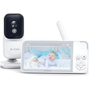 Dr.Care NeoView Baby Monitor Video e Audio, Schermo 3.5", Telecamera Bambini con Monitor, Audio Bidirezionale, Visione Notturna, VOX, Sensore Temperatura, Ninne Nanne, Supporta 128GB