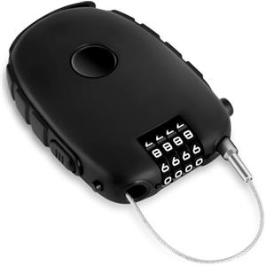 Ainiv Lucchetto Cavo Acciaio da 130 cm, con Combinazione a 4 Cifre, Lucchetto a Combinazione Retrattile, per Casco da Moto,Casco da Bicicletta, Scooter, Sci, Valigie