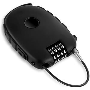 Ainiv Lucchetto Cavo Acciaio da 75 cm, con Combinazione a 4 Cifre, Lucchetto a Combinazione Retrattile, per Casco da Moto,Casco da Bicicletta, Scooter, Sci, Valigie