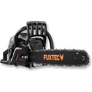 FUXTEC Motosega a scoppio KS262-61,5cc Easy-Start con barra da 50cm (20") e protezione - motore potente da 2,4kW - miscela benzina/olio - con borsa per trasporto inclusa