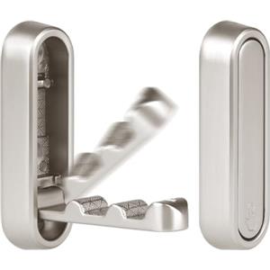 flintronic Flip Attaccapanni da Parete, 2Pezzi Appendini da Muro, Ribaltabili, Nascosto Appendiabiti da Porta, Acciaio Inox, Attaccapanni, per Bagno, Camera da Letto, Studio, Armadietto(Argento)