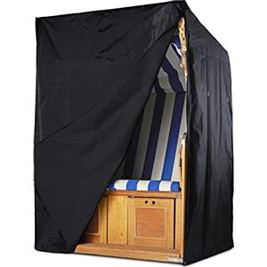 Springreen Copri Dondolo in Poliestere Con Cerniera, Copertura per Divanetto da Esterno, Sedie, Sdraio e Mobili da Giardino, Montaggio Facile, Telone Impermeabile Per Protezione da Pioggia e UV (Nero)