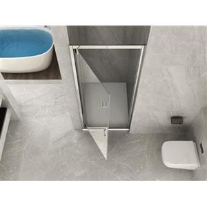 Linea Doccia LineaDoccia - Box Porta Doccia Cristallo 6 mm | 1 Lato Apertura Pivotante Battente Interna o Esterna | Trasparente o Opaco | Anticalcare | H190cm | Misura 65 cm | Vetro Trasparente