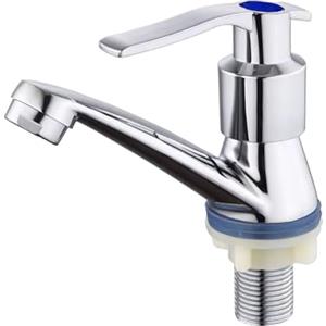 MAGIC SELECT Rubinetto Lavabo, Rubinetto da Bagno Metallo, Rubinetto da Cucina in Acciaio Inossidabile 304, Montaggio su Tavolo, Rubinetto con Attacchi 1/2", Rubinetto Cromato per Interni ed Esterni.