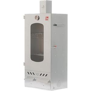 ITA Affumicatore 7012 - Armadio per affumicare Premium con 3 Ripiani - Acciaio Legato, con Finestra visiva e Camino di Scarico - qualità Made in EU Direttamente dal Produttore