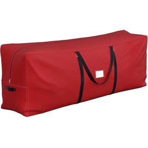 SONGMICS Custodia Porta Albero di Natale, Sacco per Albero Artificiale Fino a 270 cm, Borsa in Tessuto Oxford 600D Impermeabile e Antipolvere, Pieghevole, Maniglie Spesse, Rosso RXS003R01