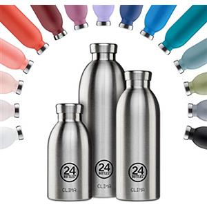 24BOTTLES Clima Bottle - Borraccia Termica 850 ml Acciaio Inox, Bottiglia Termica Thermos 100% Ermetico (12h Hot 24h Cold) dal Design Italiano, Borracce Termiche Ecologiche, Water Bottle Lush