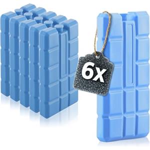 com-four® 6x Ghiaccio per Borsa in Azzurro - Siberini per Frigo Portatile e Borsa Termica - Mattonelle Refrigeranti per Casa e Tempo Libero