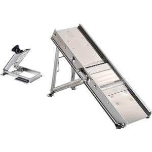 Louis Tellier - Mandolino Professionale con Carrello di Protezione - Acciaio inox - Spessore Regolabile Pettine 3&10 mm - 25 x 12 x 7 cm - Made in France