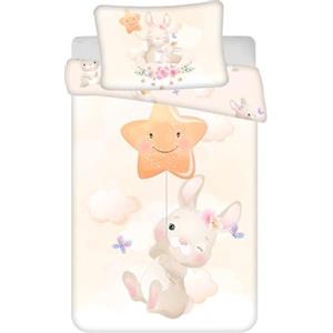 Jerry Fabrics Biancheria da letto double-face Bunny Star Baby 100 x 135 cm, 40 x 60 cm