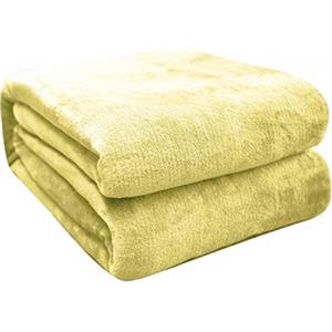 FARFALLAROSSA Coperta in Pile,Coperta Plaid Neonato 70 x 100 cm Giallo, Coperta Per Letto Bambini in Flanella, Super Morbida