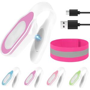 Ainiv Luce Notturna per Infermieri Torcia, LED Torcia Elettrica per Abbigliamento, 3 Modalità Torcia Frontale LED Ricaricabile USB, Mini Luce Notturna a Corsa Pulsante Clip in Silicone, Rosa