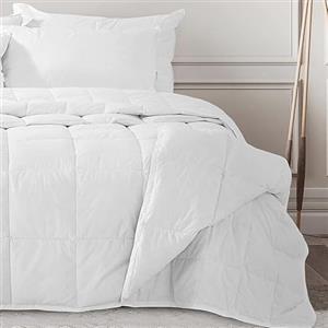 Zenoni & Colombi Piumino Matrimoniale XL 4 Stagioni in 100% Piuma D'Oca Vergine Siberiano, Set Piumone Autunnale + Piumone Primaverile Made in Italy (Matrimoniale XL 250x220cm)