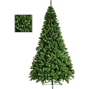 KOMFOTTEU Albero di Natale Artificiale 150/180/210/230/270cm in PVC, Albero di Natale ad Apertura Automatica ad Ombrello con Base, Christmas Tree (180 cm, Verde II)