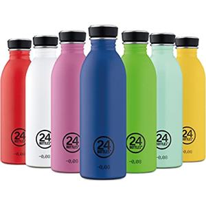 24Bottles Urban Bottle - Borraccia 500 ml Acciaio Inox, Bottiglia con Tappo 100% Ermetico Ultraleggera, Borraccia Palestra senza BPA, Borracce Ecologiche Design Italiano [NON Termica], Citrus