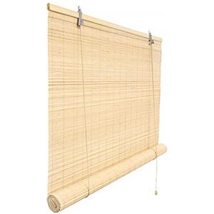 Victoria M. Tenda a Rullo in Bambù per Interni, Protezione Solare e della Privacy per Porte e Finestre, 80 x 160 cm, Colore Natura