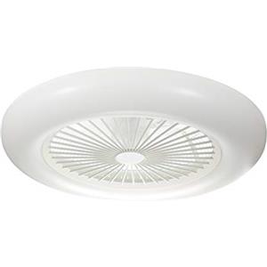 BEL AIR HOME - Ventilatore da Soffitto LED Smart Serie KIRA | 80W Luce Regolabile 3000-6500K | Controllo App e Telecomando | Silenzioso, Policarbonato (BIANCO)