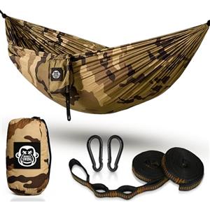 Monkey Swing hamaca da giardino 275x140CM I amaca completo set I 2x moschetto, 2x Cinghie I per camping, viaggio, spiaggia, foresta