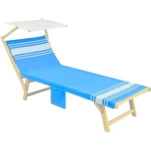 o-day Telo Mare con Angoli e Tasche 70x180cm - Asciugamano Mare Cotone Fouta 100% Per Lettino e Spiaggia