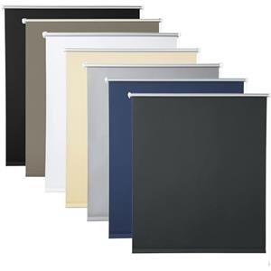 WOLTU Tenda a Rullo Interni Oscurante Klemmfix senza Fori 85 x 130 cm Carbone Nero, Tenda Avvolgibile Oscurante per Protezione Solare con Morsetti e Catene per Finestre e Porte