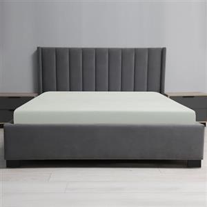 Gilania - Lenzuolo con angoli elasticizzati 100% Percalle di Puro Cotone di Alta Qualità - Matrimoniale 170x200 - Altezza 25 cm - Collezione Lecti (Grigio)