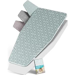 ARCOL Copriasse da Stiro ad Elastico con Mollettone Compatibile per Asse da Stiro Foppapedretti, Made in Italy, Ricambio Copertura asse da Stiro 100% Cotone (Copertina + Mollettone, Verde Moderno)