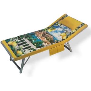 GX GARGIX GARGIX Telo mare lettino microfibra con molle tasche con e senza cuscino Fantasia (Mcc-19, CON CUSCINO)