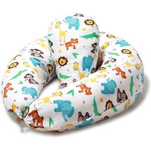 Niimo Cuscino Gravidanza e Allattamento per Dormire di lato con Cuscino Piccolo Multifunzionale Federa Esterna 100% Cotone Sfoderabile e Lavabile Uso Versatile