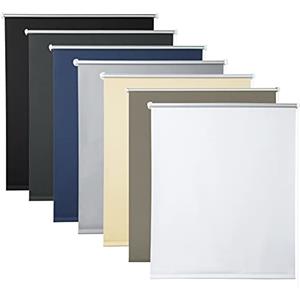 WOLTU Tenda a Rullo Interni Oscurante Klemmfix senza Fori 80 x 160 cm Bianco, Tenda Avvolgibile Oscurante per Protezione Solare con Morsetti e Catene per Finestre e Porte