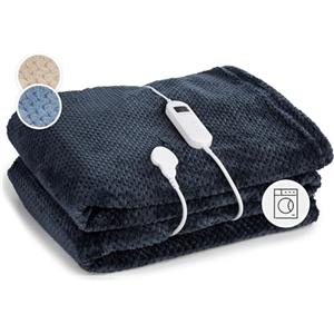 Klarstein Matrimoniale XXL, Coperta Termica Elettrica 200x180 cm, Scaldaletto Matrimoniale Elettrico 9 Livelli di Temperatura, Lavabile in Lavatrice, Coperta Elettrica per Letto e Divano