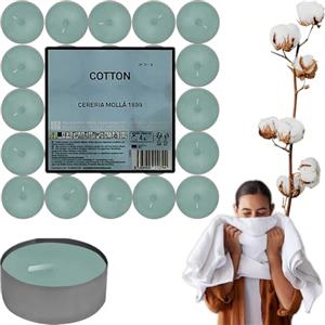 Sicignano Casalinghi Ingrosso Casalinghi Sicignano | Lumino Candele Profumate Cera Tea Light Cotton Confezione 25 Pezzi, Dimensione 3.8x1.9h cm, Durata 4 ore, Utili per Decorazioni Casa Cena Atmosfera