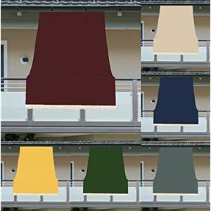 Luga TENDA DA SOLE CON ANELLI RESISTENTE ESTERNI BALCONE VERANDA GIARDINO 2022 (150X290, BORDEAUX)