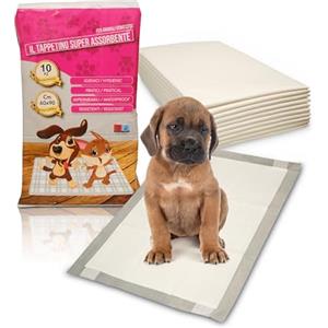 DETERMONDO 40 Tappetini Igienici per Cani 60x90 Traversine Super Assorbenti con Adesivo Antiscivolo Ideali per Addestramento Cuccioli e Animali Domestici Neutralizza Odori ed Evita le perdite