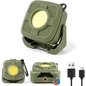 URAQT Mini Torcia Elettrica a LED, 5 Modalità 4 colore Mini Torcia Portachiavi, Luce Magnetico Multifunzione,500 Lumen, IP44 Impermeabile, Aspirazione magnetica e gancio, per Campeggio/Emergenza