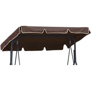 Ferocity Universale Tetto del dondolo da Giardino Ricambio Ricambi tettuccio tetto Dondolo Copertura Superiore baldacchino dimensione 200 x 120 cm Marrone [101]