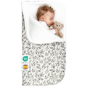MIMUSELINA Sacco Nanna Invernale 0-6 Mesi Universale | Per Passeggino, Culla e Ovetto | Copertina Neonato Invernale Cotone Morbido e Caldo | 2 in 1: Sacco 92x46 cm o Coperta 92x92 cm