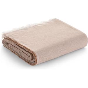 GAMUSI Copridivano multiuso, coperta picnic, Jarapa Foulard copriletto copriletto copriletto in cotone tinta unita - 180 x 140 cm, beige