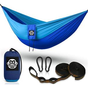 Monkey Swing hamaca da giardino 275x140CM I amaca completo set I 2x moschetto, 2x Cinghie I per camping, viaggio, spiaggia, foresta