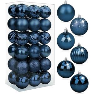 BLAZOR Palline di Natale, 36pcs Infrangibile Palline Rosse Albero Natale, Decorazioni Natalizie con Ciondolo a Pallina da Appendere per La Casa Decorazioni per Feste