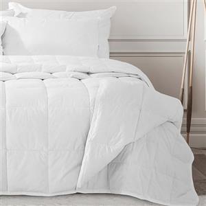 Zenoni & Colombi Piumino Matrimoniale Francese 4 Stagioni in 100% Piuma D'Oca D'Oca Vergine Siberiano, Set Piumone Autunnale + Piumone Primaverile Made in Italy (Francese 240x220cm)