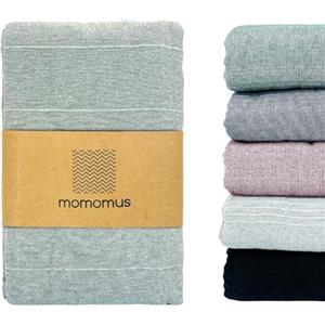 MOMOMUS Copriletto Leggero Multiuso - Sottile, Pratico, Confortevole - Ideale come Copri Letto, Telo Copridivano e Telo Copritutto per Arredo, Divano e Poltrona - Grigio Chiaro, 170 x 260 cm