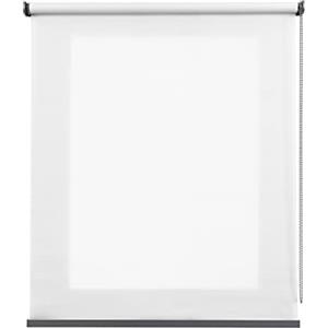 STORESDECO Tenda a rullo traslucida Plus, tenda a rullo premium con finitura metallizzata. Tenda moderna con aspetto tessile, molto decorativa, per finestre e porte, fino a 200 cm! | Plus Bianco, 80 cm x 250 cm