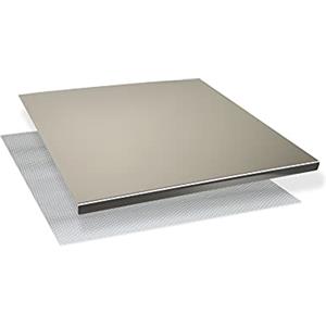 INOXLM lavorazioni inox INOXLM Tagliere Spianatoia per impastare Piano da Lavoro in Acciaio Inox Varie Misure per Cucina, Bar e Ristorante (90x50 Piega 2 cm)