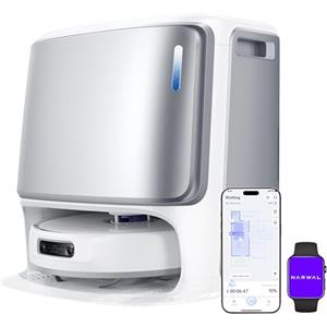 NARWAL Freo Z Ultra Robot Aspirapolvere Lavapavimenti con Doppi Chip AI e Twin AI Dodge, Evitamento degli ostacoli AI Ultra-Preciso, Aspirazione 12000 Pa, Spazzola a Rullo Avvolgente Anti-pelo 2.0