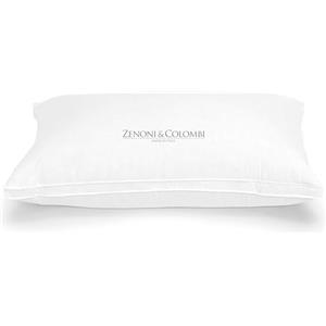 Zenoni & Colombi | Cuscino Guanciale Premium da Letto in Piumino e Piuma d'oca con Fodera in 100% Cotone, Anallergico e Antiacaro | Made in Italy | Gardena