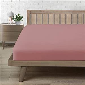 Poligino Lenzuolo Sotto con Angoli Matrimoniale 150, Lenzuolo in Premium Microfibra Certifié Oeko-TEX®, Lenzuola Letto Matrimoniale Confortevole Morbido Traspirante Rosa Scuro 150x190/200 H30 cm