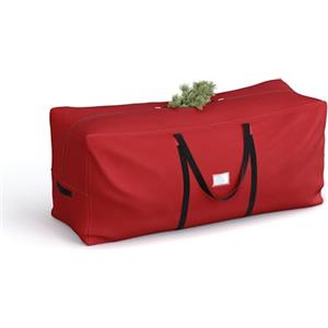 SONGMICS Custodia Porta Albero di Natale, Sacco per Albero Artificiale fino a 210 cm, Borsa in Tessuto Oxford 600D Impermeabile e Antipolvere, Pieghevole, Maniglie Spesse, Rosso RXS003R03