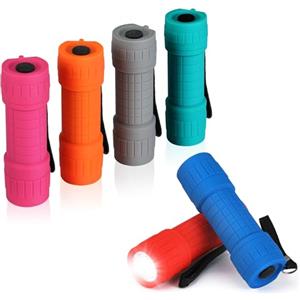 EverBrite Torcia a LED, Set Mini Torcia da 6 Pezzi, Torcia Tascabile Colorata, Ottimo Regalo, Ideale per Campeggio, Attività all'Aperto e Feste [Classe Di Efficienza Energetica A+++]